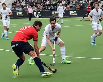 KHC Dragons vs. RRC Brussel tijdens de 1/8e finales van de EHL 2016-'17 te Eindhoven.