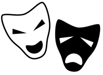 Maskers van de muzen van komedie en drama