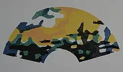 Angenelle Thijssen: Waaierprent "Dreamland". 1992. 40 x 55&nbsp;cm.