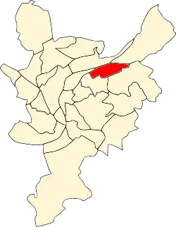 Ligging van Droixhe