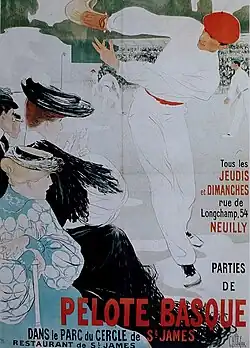 Affiche voor de club de Pelote basque de Neuilly (1911).