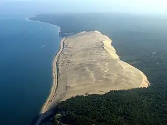 Luchtfoto van de Dune du Pilat
