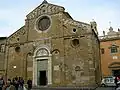 De kathedrale kerk van het bisdom in Volterra