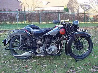 OEC uit 1928 met 750 cc JAP-motor.