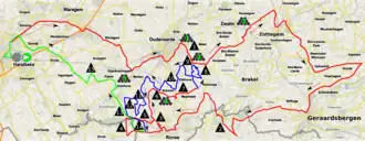 Routekaart van de E3 Harelbeke 2017