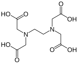 Structuurformule van ethyleendiaminetetra-azijnzuur