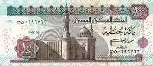 Biljet van 100 pond met sfinx op achterkant