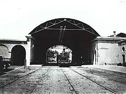 Het station in 1877