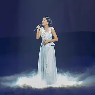 Sopho Gelovani tijdens het Eurovisiesongfestival 2013