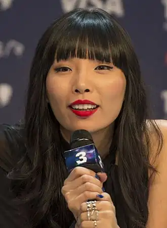 Dami Im tijdens het Eurovisiesongfestival 2016