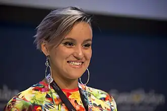 Sandhja tijdens het Eurovisiesongfestival 2016