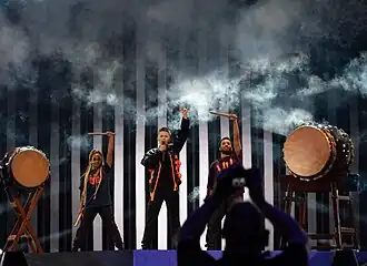 Eliot Vassamillet tijdens het Eurovisiesongfestival 2019