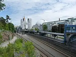 Het station gezien uit het westen