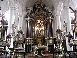 Interieur St-Nicolaaskerk, Eupen (J.J. Couven, 1744)