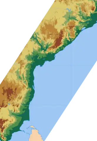 Kaart van Oost-Ghats