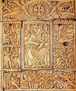 Boekplat van het Echmiadzin evangeliarium, Armenië, 6e eeuw