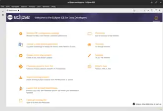 Schermafdruk van Eclipse 4.12