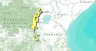 Ligging van de ecoregio