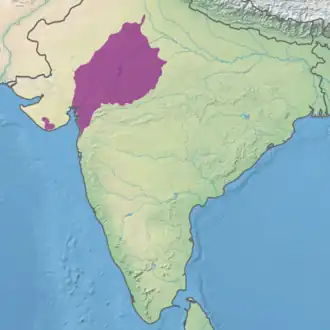 De ecoregio in paars