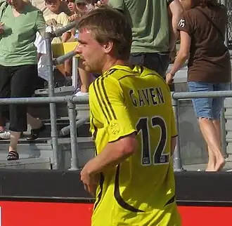 Gaven in shirt van Columbus Crew.