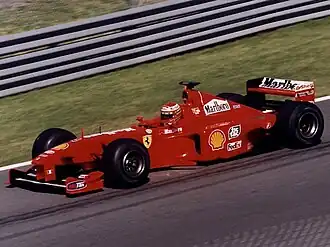 Eddie Irvine tijdens de Grote Prijs van Canada