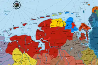 ■&nbsp;Landen graaf Edzard I van Oost-Friesland in 1508