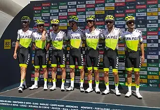 De ploeg bij de tweede etappe van de Ronde van Portugal, 2022