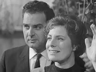 Egbert van Paridon en Henny Orri(in "Misdrijf bij verstek" 1962)