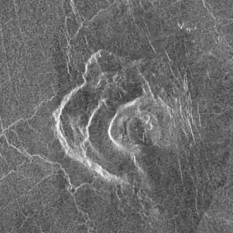 Radarbeeld van de ruimtesonde Magellan