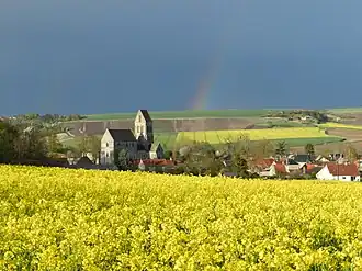 Gezicht op Courville