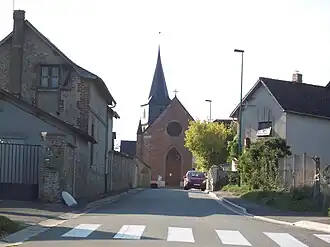 Dorpscentrum met Église Saint-Vaast