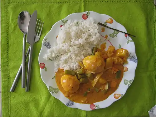 Curry met eieren