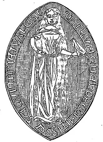 Het zegel van Eleonora van Vermandois.