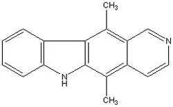 Structuurformule van ellipticine