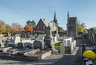 Britse graven met Cross of Sacrifice