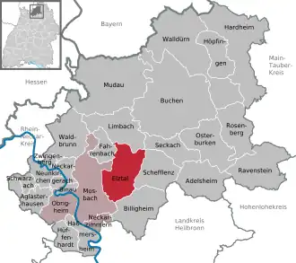 Kaart van Elztal