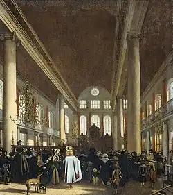 Interieur van de Portugese synagoge te Amsterdam, ca. 1680, Rijksmuseum, Amsterdam