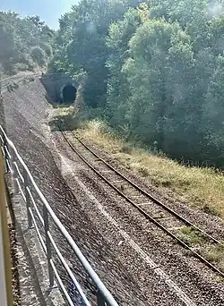 Aansluiting Felleting bij Busseau-sur-Creuse.