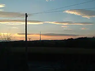 De toren bij zonsondergang