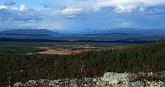 Landschap in Engerdal met op de achtergrond Femunden