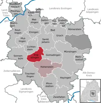 Kaart van Engstingen