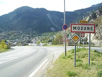 De D1006 bij Modane