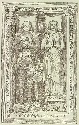 Epitaaf van graaf Frederik I van Weimar-Orlamünde en zijn echtgenote.