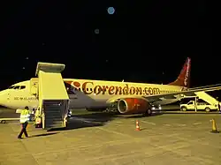 Vliegtuig op de Luchthaven van Ercan