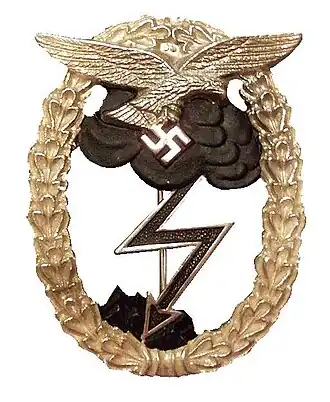 Erdkampfabzeichen der Luftwaffe, de nazi-uitvoering