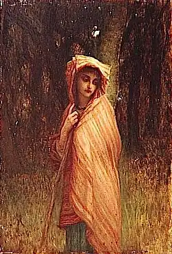 Meisje met rode omslag