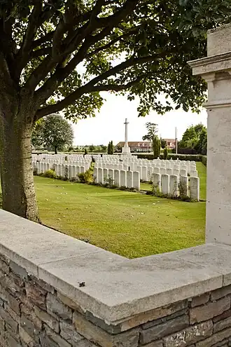 Overzicht van de begraafplaats