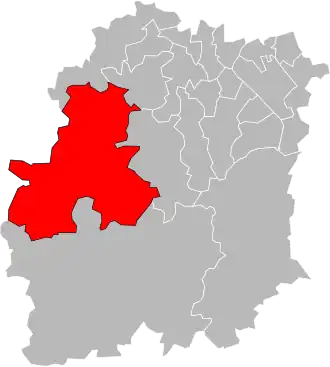 Locatie van het kanton