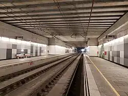 De ondergrondse perrons in 2021