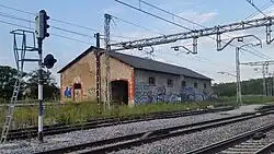 De loods met goederenperron